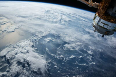 Clouds on the Earth's surface as viewed from space